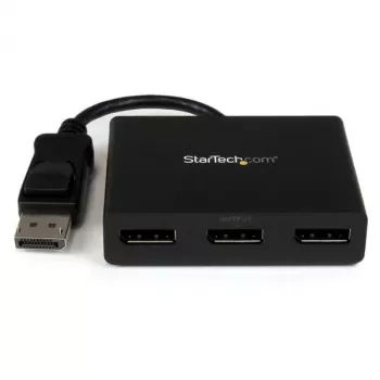 StarTech.com 3 prievadų kelių monitorių adapteris – DisplayPort 1.2 MST šakotuvas iki dviejų 4K 30Hz ir vieno 1080p – vaizdo skirstytuvas išplėstiniam darbalaukiui, skirtas tik Windows PC – DP į 3x DP monitorius