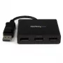 StarTech.com 3 prievadų kelių monitorių adapteris – DisplayPort 1.2 MST šakotuvas iki dviejų 4K 30Hz ir vieno 1080p – vaizdo skirstytuvas išplėstiniam darbalaukiui, skirtas tik Windows PC – DP į 3x DP monitorius