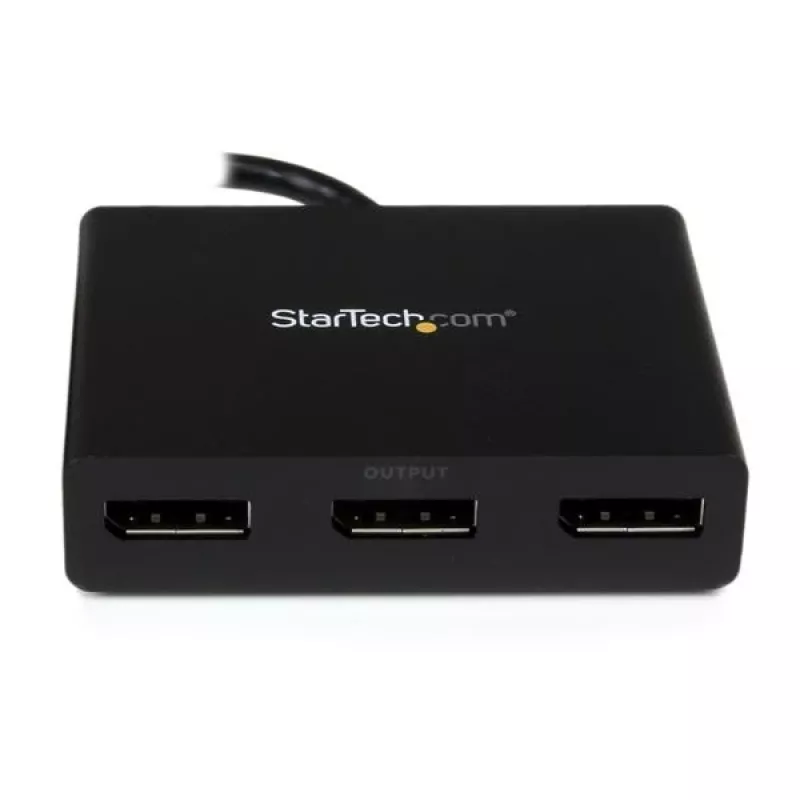 StarTech.com 3 prievadų kelių monitorių adapteris – DisplayPort 1.2 MST šakotuvas iki dviejų 4K 30Hz ir vieno 1080p – vaizdo skirstytuvas išplėstiniam darbalaukiui, skirtas tik Windows PC – DP į 3x DP monitorius