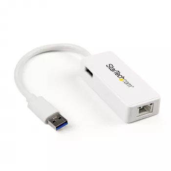 StarTech.com USB 3.0 į Gigabit Ethernet adapteris su USB prievadu – baltas