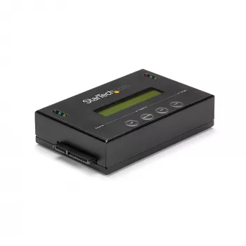 StarTech.com SATDUP11 1:1 atskiras standžiųjų diskų kopijavimo ir trynimo įrenginys, SATA HDD/SSD, LCD ekranas, TAA, nepriklausomas nuo OS