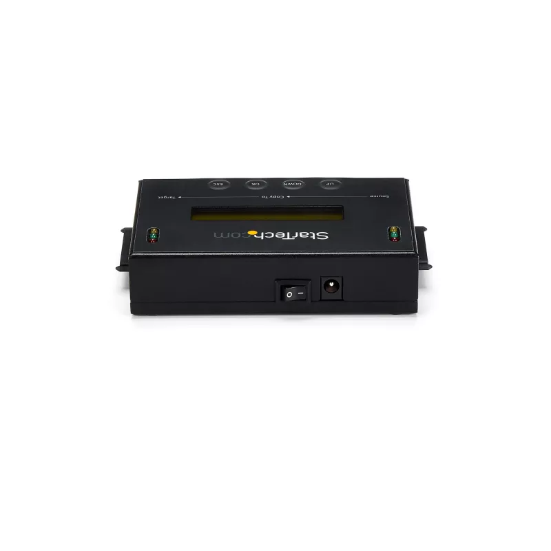 StarTech.com SATDUP11 1:1 atskiras standžiųjų diskų kopijavimo ir trynimo įrenginys, SATA HDD/SSD, LCD ekranas, TAA, nepriklausomas nuo OS