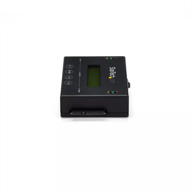 StarTech.com SATDUP11 1:1 atskiras standžiųjų diskų kopijavimo ir trynimo įrenginys, SATA HDD/SSD, LCD ekranas, TAA, nepriklausomas nuo OS