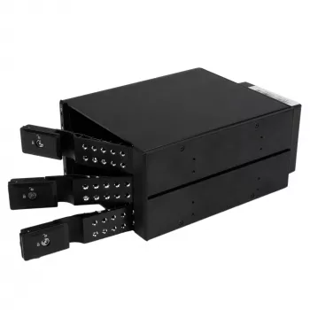 StarTech.com 3 lizdų aliumininis bekrepšis karšto keitimo mobilus lentynėlės galinis blokas 3,5 colio SAS II/SATA III - 6 Gbps HDD
