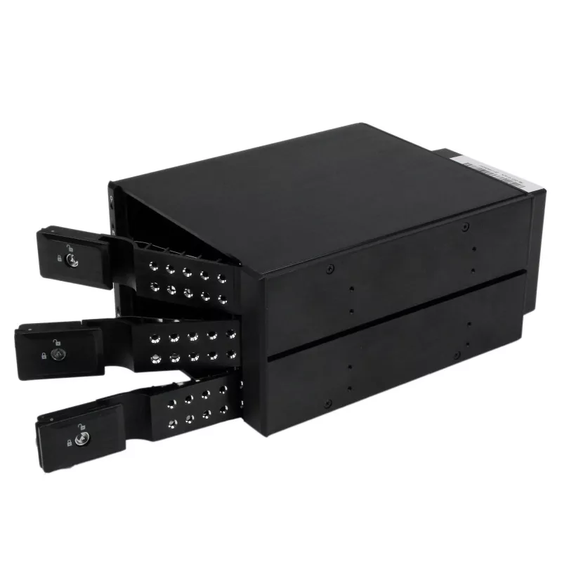 StarTech.com 3 lizdų aliumininis bekrepšis karšto keitimo mobilus lentynėlės galinis blokas 3,5 colio SAS II/SATA III - 6 Gbps HDD