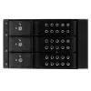 StarTech.com 3 lizdų aliumininis bekrepšis karšto keitimo mobilus lentynėlės galinis blokas 3,5 colio SAS II/SATA III - 6 Gbps HDD