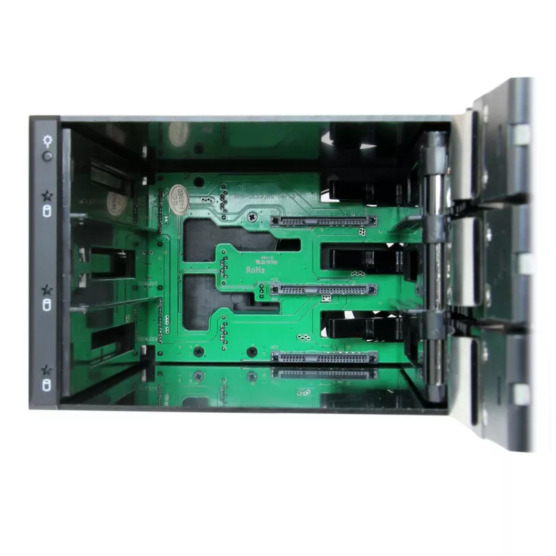 StarTech.com 3 lizdų aliumininis bekrepšis karšto keitimo mobilus lentynėlės galinis blokas 3,5 colio SAS II/SATA III - 6 Gbps HDD