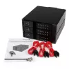 StarTech.com 3 lizdų aliumininis bekrepšis karšto keitimo mobilus lentynėlės galinis blokas 3,5 colio SAS II/SATA III - 6 Gbps HDD