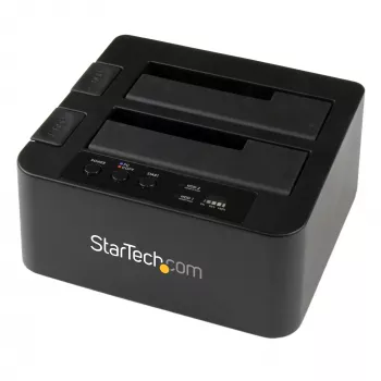 StarTech.com SDOCK2U33RE dviejų lizdų standžiųjų diskų dublikatorius / dokas, USB 3.0 / eSATA, 2,5/3,5 col. SATA III HDD/SSD