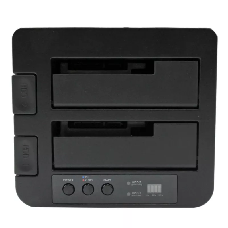 StarTech.com SDOCK2U33RE dviejų lizdų standžiųjų diskų dublikatorius / dokas, USB 3.0 / eSATA, 2,5/3,5 col. SATA III HDD/SSD