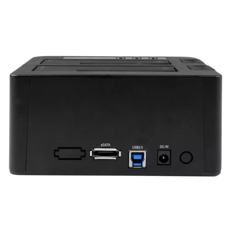 StarTech.com SDOCK2U33RE dviejų lizdų standžiųjų diskų dublikatorius / dokas, USB 3.0 / eSATA, 2,5/3,5 col. SATA III HDD/SSD