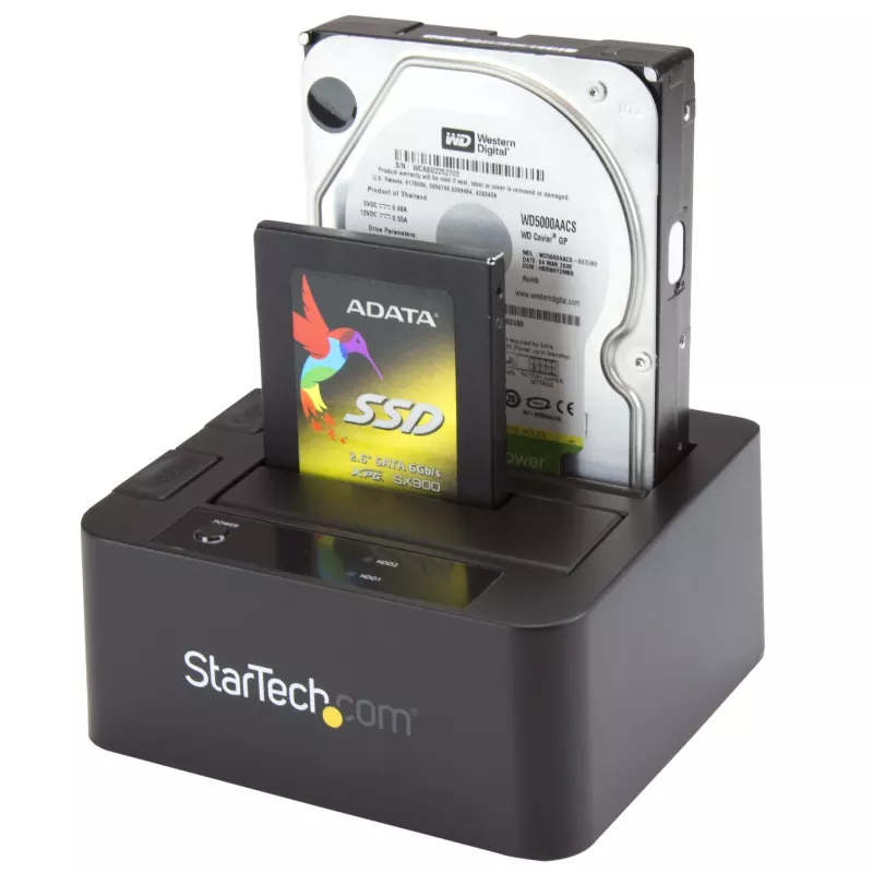 StarTech.com SDOCK2U33EB Dviejų lizdų USB 3.0 / eSATA į SATA standžiųjų diskų dokas