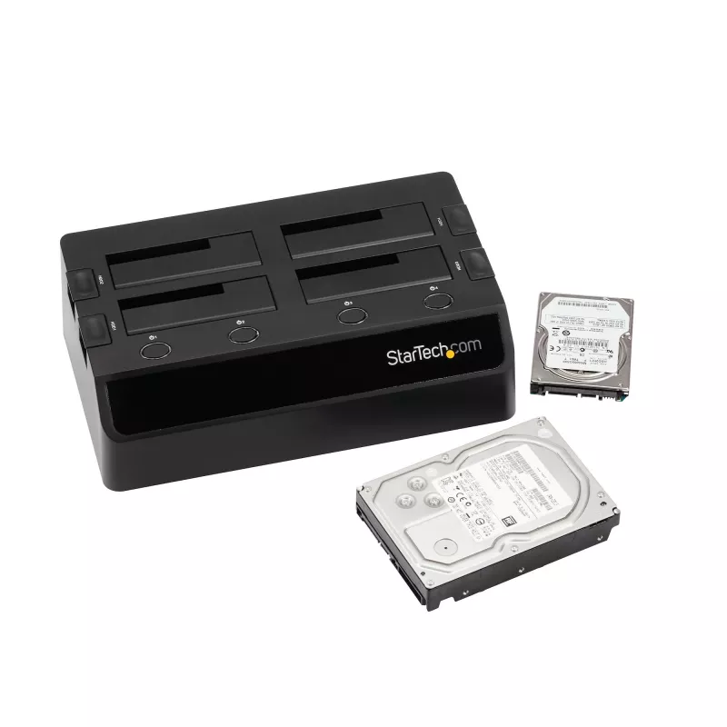 StarTech.com SDOCK4U33 4 lizdų USB 3.0 į SATA kietojo disko dokas, išorinis 2,5/3,5 col. SATA III SSD/HDD dokas su karšto keitimo palaikymu