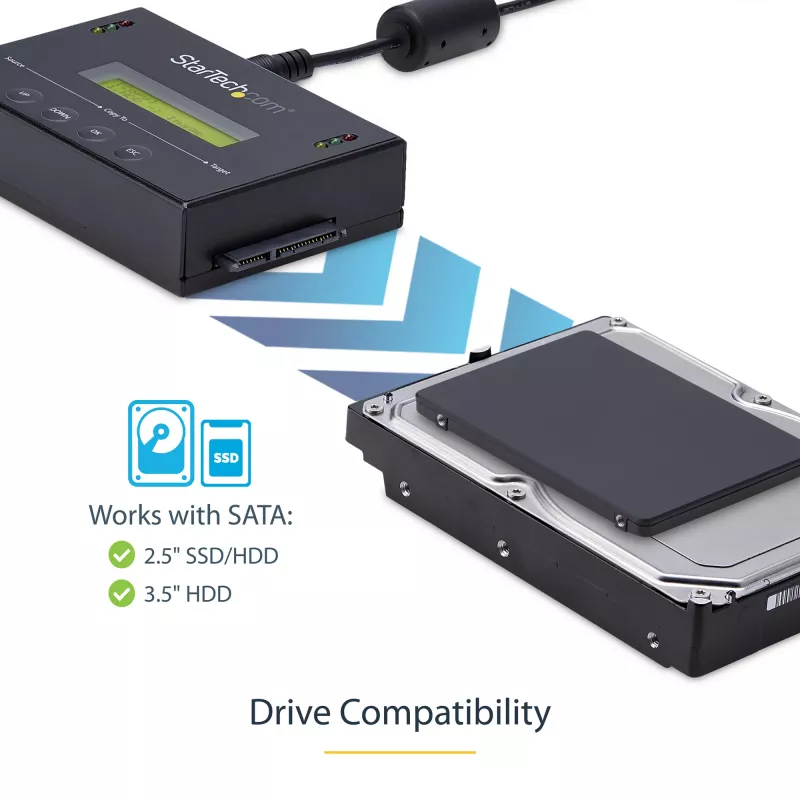 StarTech.com SATDUP11IMG – autonominis 1:1 SATA HDD/SSD kopijavimo įrenginys su disko atvaizdų tvarkykle
