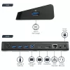 StarTech.com USB 3.0 dokavimo stotelė dviem monitoriams su HDMI ir 4K DisplayPort - USB 3.0 į 4x USB-A, Ethernet, HDMI ir DP - universali USB Type A nešiojamojo kompiuterio dokavimo stotelė, skirta Mac ir Windows