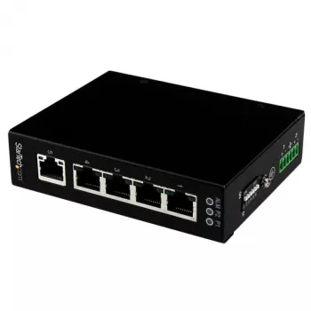StarTech.com IES51000 5 prievadų nevaldomas pramoninis Gigabit Ethernet komutatorius – DIN bėgelio / sieninis montavimas