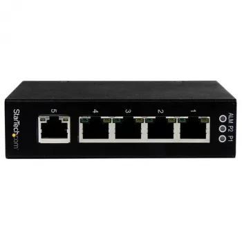 StarTech.com IES51000 5 prievadų nevaldomas pramoninis Gigabit Ethernet komutatorius – DIN bėgelio / sieninis montavimas