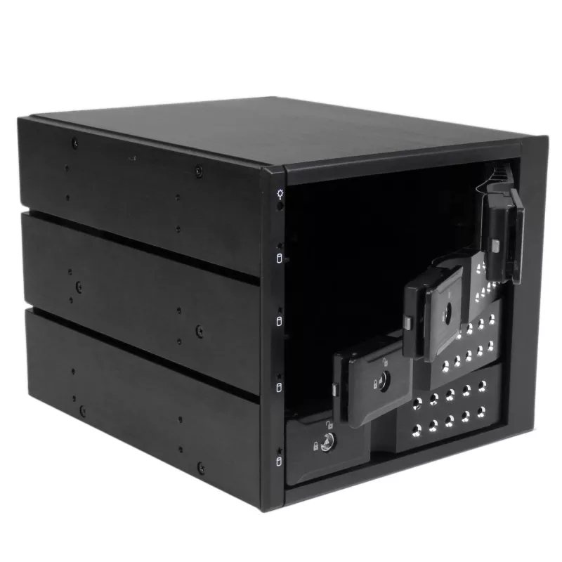 StarTech.com 4 lizdų aliumininis bekrepšis karšto keitimo mobilių diskų krepšys su backplane 3,5 colio SAS II/SATA III - 6 Gbps HDD