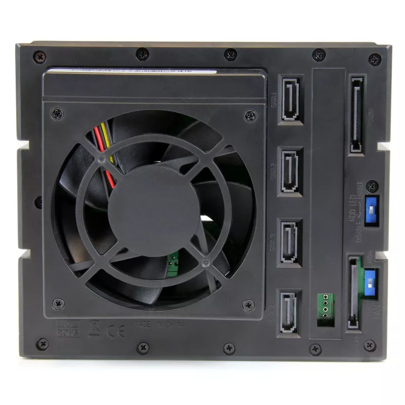 StarTech.com 4 lizdų aliumininis bekrepšis karšto keitimo mobilių diskų krepšys su backplane 3,5 colio SAS II/SATA III - 6 Gbps HDD