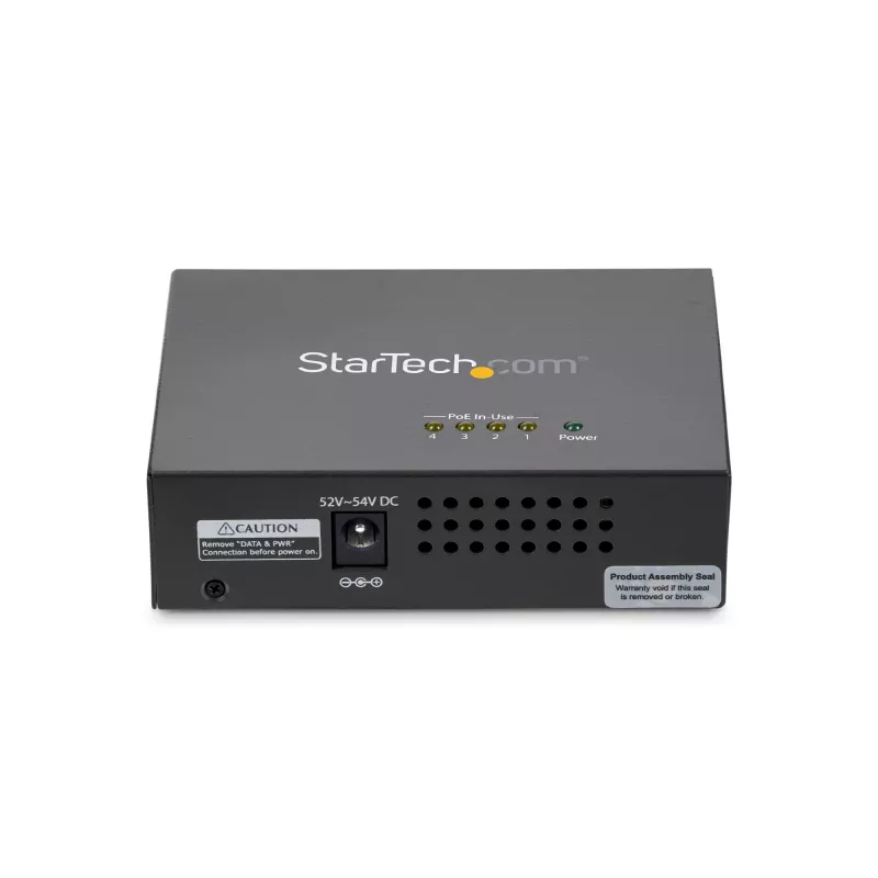 StarTech.com 4 prievadų Gigabit PoE+ injektorius - 802.3at/af