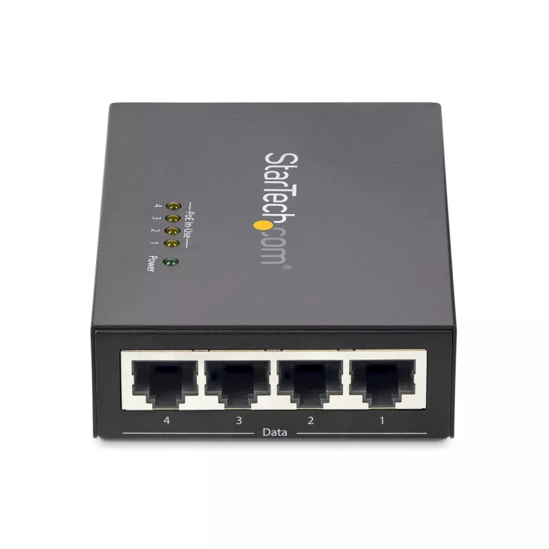 StarTech.com 4 prievadų Gigabit PoE+ injektorius - 802.3at/af