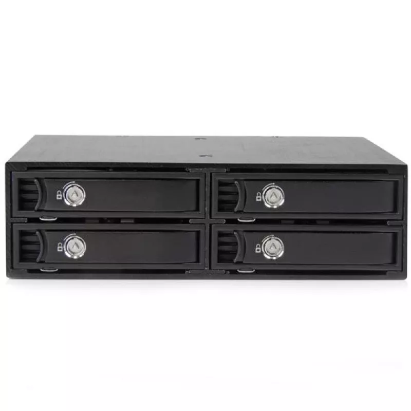 StarTech.com 4-jų lizdų mobilaus stovo galinė plokštė 2,5 colių SATA/SAS diskams