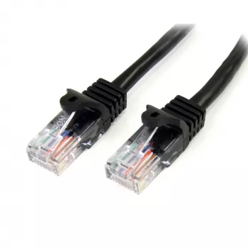 StarTech.com Cat5e jungiamasis kabelis su apsaugotais RJ45 kištukais - 1 m, juodas