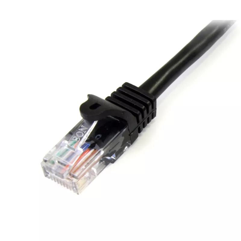 StarTech.com Cat5e jungiamasis kabelis su apsaugotais RJ45 kištukais - 2 m, juodas
