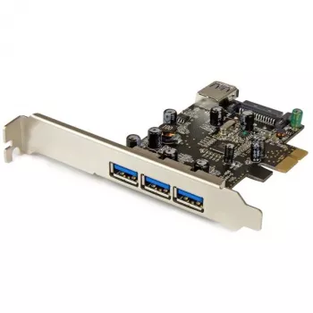 „StarTech.com“ 4 prievadų PCI Express USB 3.0 kortelė, PCIe, USB 3.2 Gen 1 (3.1 Gen 1), pilno / žemo profilio, PCI 2.0, juoda, nerūdijantis plienas, 3 m