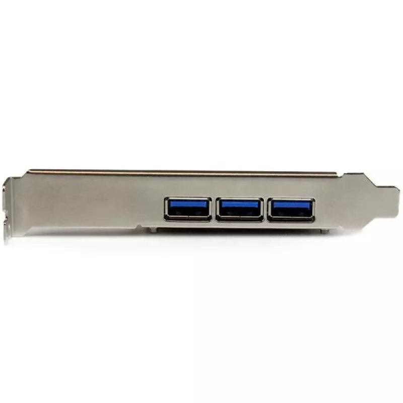 „StarTech.com“ 4 prievadų PCI Express USB 3.0 kortelė, PCIe, USB 3.2 Gen 1 (3.1 Gen 1), pilno / žemo profilio, PCI 2.0, juoda, nerūdijantis plienas, 3 m