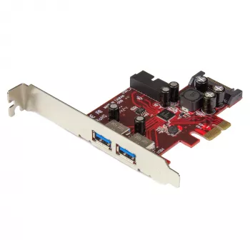 „StarTech.com“ 4 prievadų PCI Express USB 3.0 kortelė – 2 išoriniai ir 2 vidiniai – SATA maitinimas – UASP palaikymas – 2x vidiniai (IDC) pagrindinės plokštės tipo lizdai