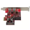 „StarTech.com“ 4 prievadų PCI Express USB 3.0 kortelė – 2 išoriniai ir 2 vidiniai – SATA maitinimas – UASP palaikymas – 2x vidiniai (IDC) pagrindinės plokštės tipo lizdai