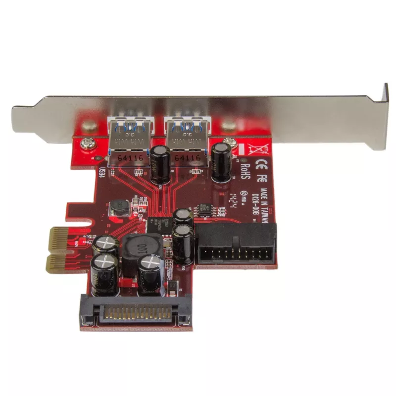 „StarTech.com“ 4 prievadų PCI Express USB 3.0 kortelė – 2 išoriniai ir 2 vidiniai – SATA maitinimas – UASP palaikymas – 2x vidiniai (IDC) pagrindinės plokštės tipo lizdai