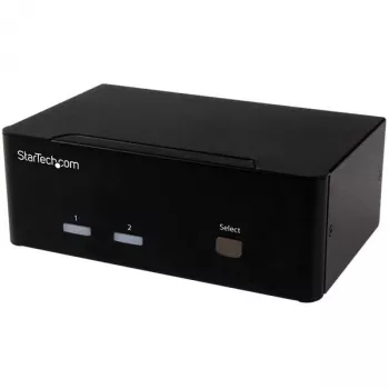 StarTech.com 2 prievadų KVM jungiklis su dvigubu VGA - USB 2.0, 1920 x 1200 pikselių, Full HD, 18 W, Juoda