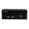 StarTech.com 2 prievadų KVM jungiklis su dvigubu VGA - USB 2.0, 1920 x 1200 pikselių, Full HD, 18 W, Juoda