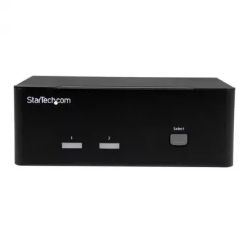StarTech.com 2 prievadų KVM jungiklis su dvigubu VGA - USB 2.0, 1920 x 1200 pikselių, Full HD, 18 W, Juoda