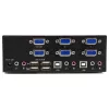 StarTech.com 2 prievadų KVM jungiklis su dvigubu VGA - USB 2.0, 1920 x 1200 pikselių, Full HD, 18 W, Juoda
