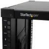 StarTech.com 4-Post 9U mobilus atviro rėmo serverių stovas ant ratukų, 19 colių riedantis stovas siauroms erdvėms namuose/biuruose, mažas duomenų stovas kompiuterinei/AV/IT įrangai – atitinka TAA reikalavimus
