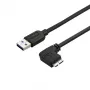 StarTech.com USB 3.0 laidas Micro USB - A tipo / Micro USB B tipo, stačiu kampu, 0,5 m