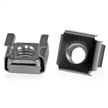 StarTech.com M6 fiksavimo veržlės - 100 vnt. pakuotė, plieninės, nerūdijančio plieno, M6, CE, TAA, REACH, 13 mm