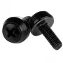 StarTech.com M5 x 12mm tvirtinimo varžtai – 50 vnt., juodi, plieniniai, skirta skardai