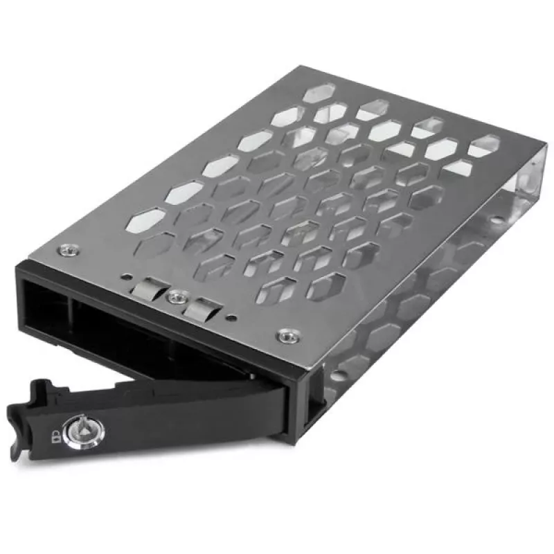 StarTech.com 2,5 colio karšto keitimo kietojo disko dėklas, juodas, sidabrinis, 70 mm