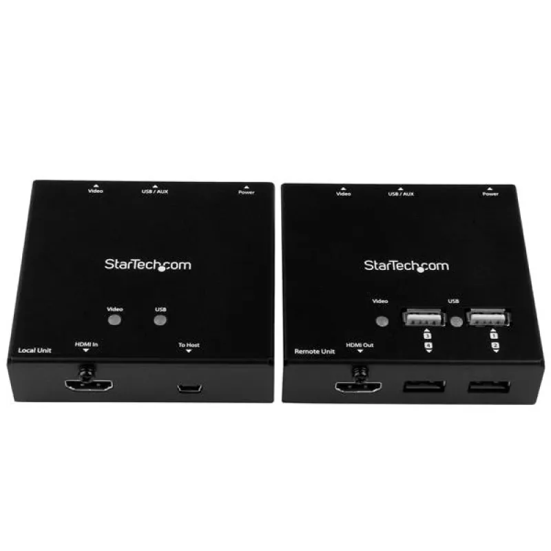 „StarTech.com“ HDMI per CAT6 prailgintuvas su 4 prievadų USB šakotuvu – 165 pėdų (50 m) – 1080p