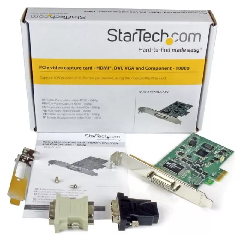 StarTech.com PCIe vaizdo fiksavimo plokštė HD – HDMI, VGA, DVI ir komponentinis – 1080p – TAA
