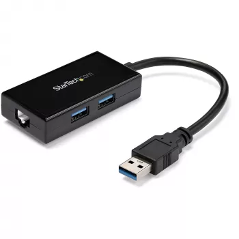 USB 3.0 į Gigabit Ethernet adapteris su dviem USB 3.0 prievadais, 30 cm kabelis, StarTech.com