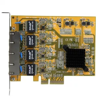 StarTech.com 4 prievadų PCIe Gigabit tinklo adapterio plokštė, vidinė, laidinė, PCI Express, Ethernet, 2000 Mbit/s