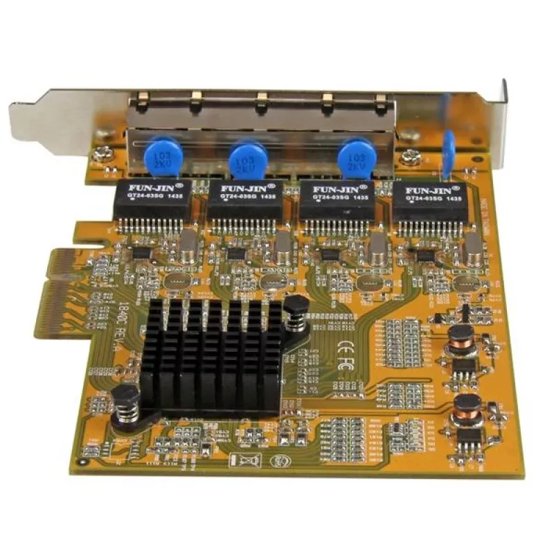 StarTech.com 4 prievadų PCIe Gigabit tinklo adapterio plokštė, vidinė, laidinė, PCI Express, Ethernet, 2000 Mbit/s