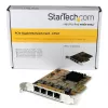 StarTech.com 4 prievadų PCIe Gigabit tinklo adapterio plokštė, vidinė, laidinė, PCI Express, Ethernet, 2000 Mbit/s