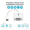 StarTech.com USB-C į VGA adapteris - Baltas, 3.2 Gen 1 (3.1 Gen 1), USB Type-C, VGA (D-Sub) išėjimas, 1920 x 1200 pikselių