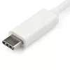 StarTech.com USB-C į VGA adapteris - Baltas, 3.2 Gen 1 (3.1 Gen 1), USB Type-C, VGA (D-Sub) išėjimas, 1920 x 1200 pikselių